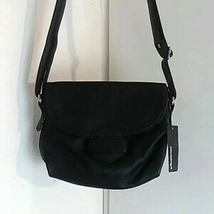 Black Leather Crossbody Bag